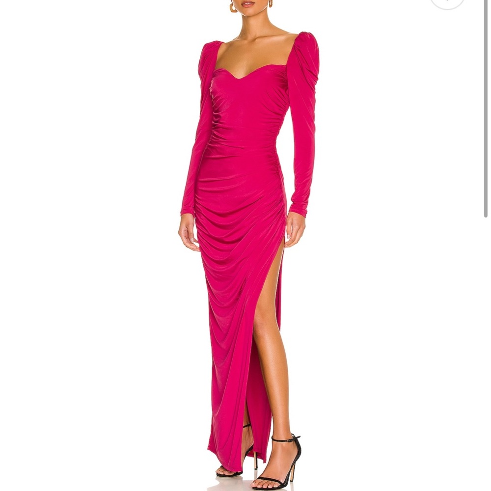 MAJORELLE Sweetheart Gown in Berry Red Size S
